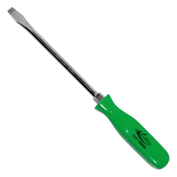 K-Tool International Screwdriver, Slotted, Green Handle, 6" KTI-19906